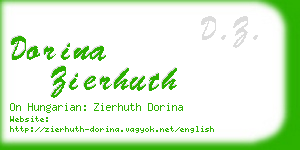 dorina zierhuth business card